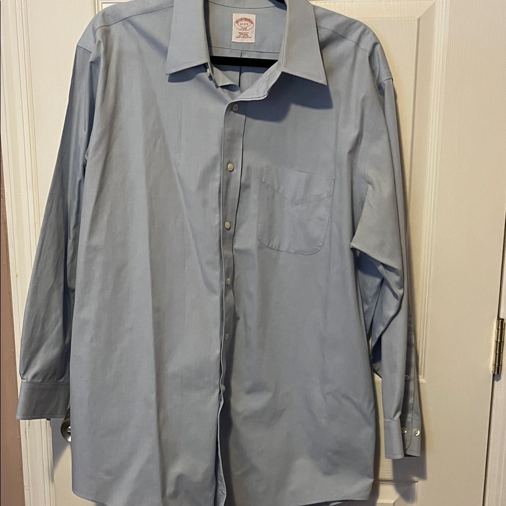 Classic Men's Light Blue Dress Shirt -Brooks Brothers